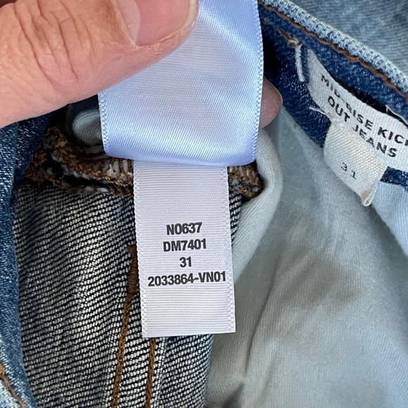 Madewell Jeans Women's 31 Blue Mid Rise Kick Out Bootcut Medium Wash Stretch - Picture 9 of 14